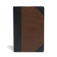 B-KJV- LARGE PRINT PERSONAL SIZE REFERENCE BIBLE, BLACK/BROWN, LEATHERTOUCH