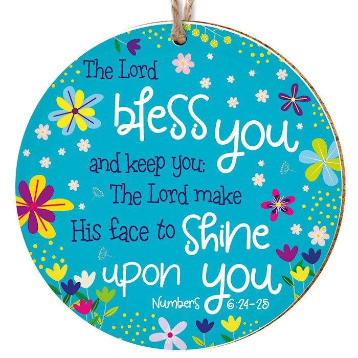 ORNAMENT- CERAMIC- BLESS YOU, TEAL
