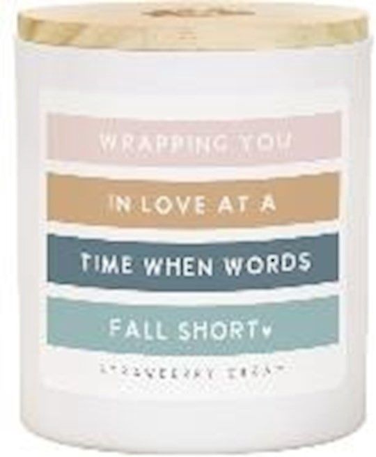 CANDLE- WRAPPING LOVE- STRAWBERRY CREAM SCENT