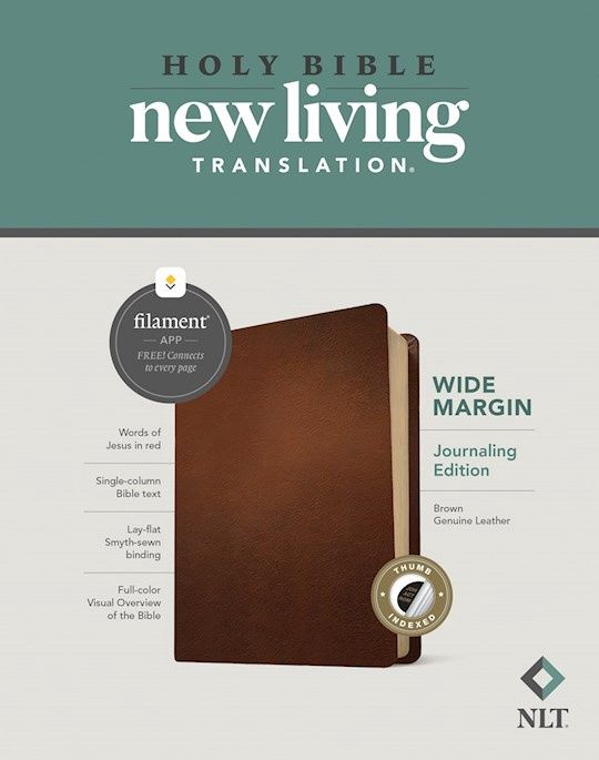 B-NLT WIDE MARGIN BROWN GENUINE LEATHER INDEXED