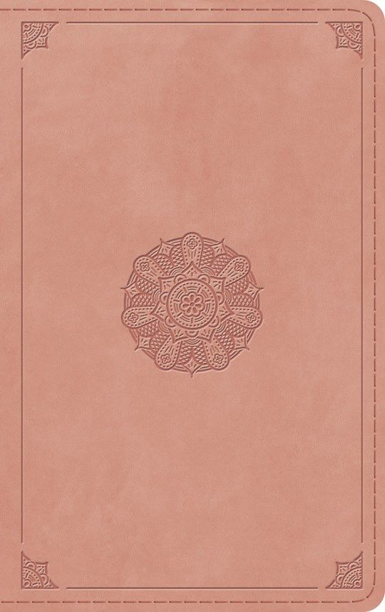 B-ESV- THINLINE BIBLE- BLUSH ROSE, EMBLEM DESIGN