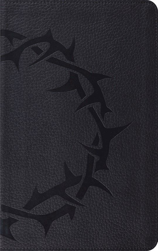 B-ESV- THINLINE BIBLE- CHARCOAL, CROWN DESIGN