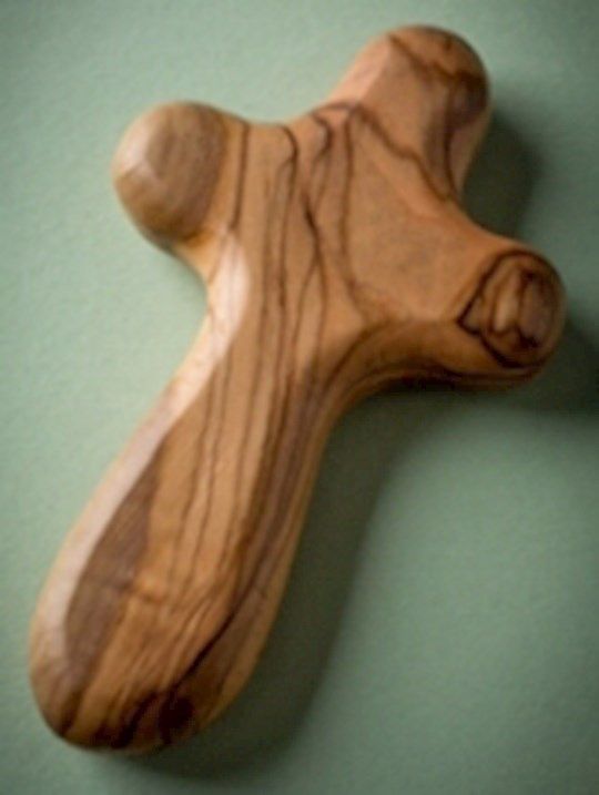HOLDING CROSS- OLIVE WOOD- SMALL
