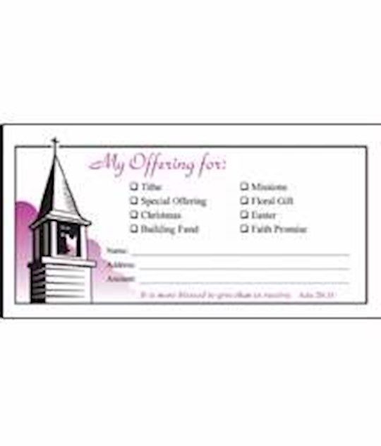 OFFERING ENVELOPE- MY OFFERING STEEPLE (ACTS 20:35) PK100