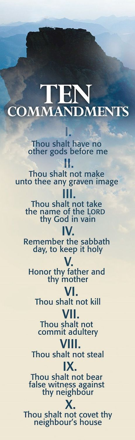 BOOKMARK- 10 COMMANDMENTS TEN- KJV- 25/PK