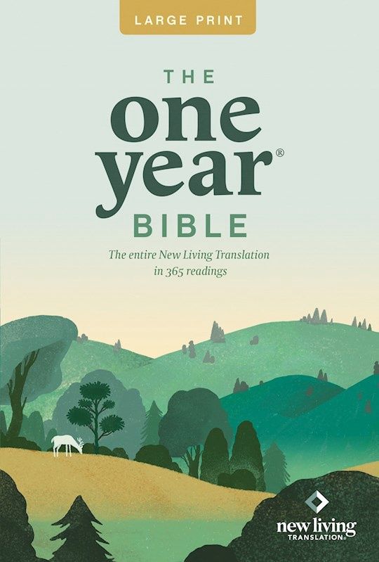 B-NLT- ONE YEAR BIBLE PREMIUM SLIMLINE, LARGE PRINT- SOFTCOVER