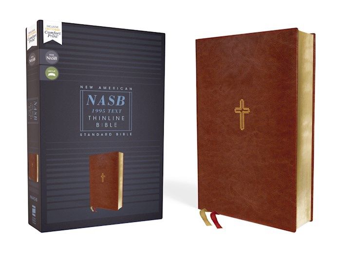 B-NASB- 1995 THINLINE BIBLE, LEATHERSOFT, BROWN