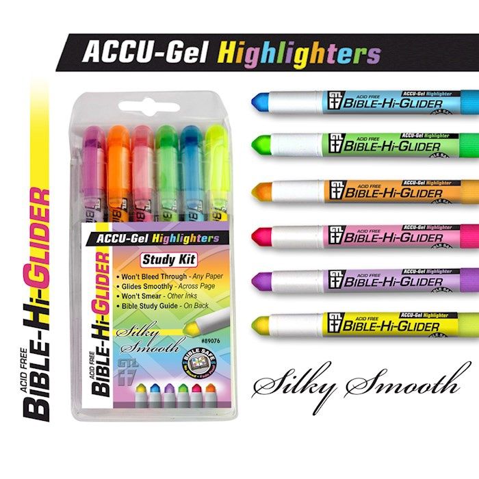 ACCU-GEL BIBLE-HI-GLIDER STUDY KIT- HIGHLIGHTERS