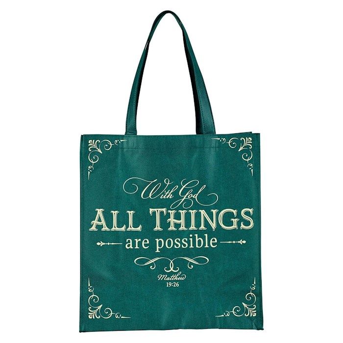 ECO TOTE BAG- WITH GOD ALL THINGS ARE POSSIBLE