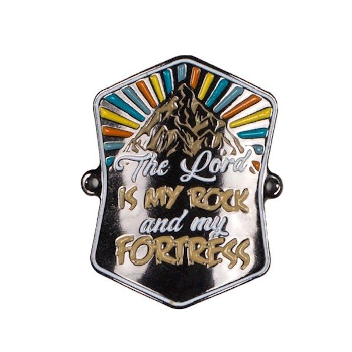 WALKING STICK MEDALLION- THE LORD IS MY  ROCK &amp; MY FORTRESS