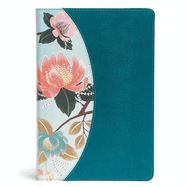 B- CSB STUDY BIBLE FOR WOMEN, TEAL/SAGE LEATHERTOUCH, INDEXED