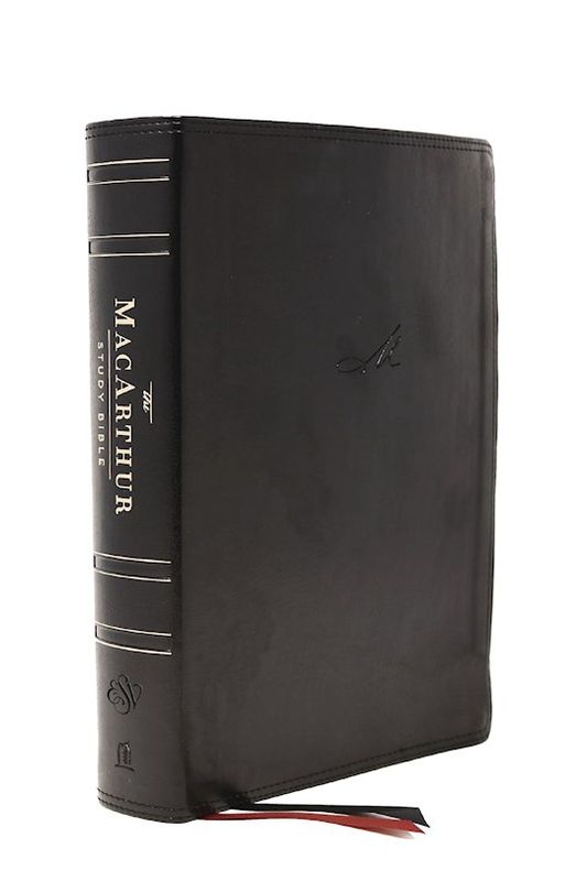 B-ESV- MACARTHUR STUDY BIBLE, 2ND ED, LEATHERSOFT, BLACK,