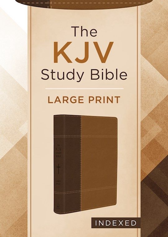 B-KJV- STUDY BIBLE, LARGE PRINT, INDEXED, COPPER CROSS, DICARTA