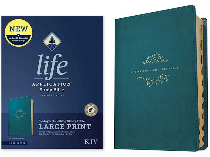 B-KJV LIFE APPLICATION STUDY BIBLE, LARGE PRINT, TEAL, INDEXED