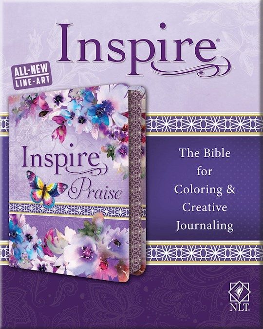 B-NLT- INSPIRE PRAISE BIBLE BUTTERFLIES JOURNALING