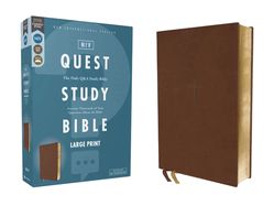 B-NIV- QUEST STUDY BIBLE, PARGE PRINT, BROWN, IMITATION LEATHER