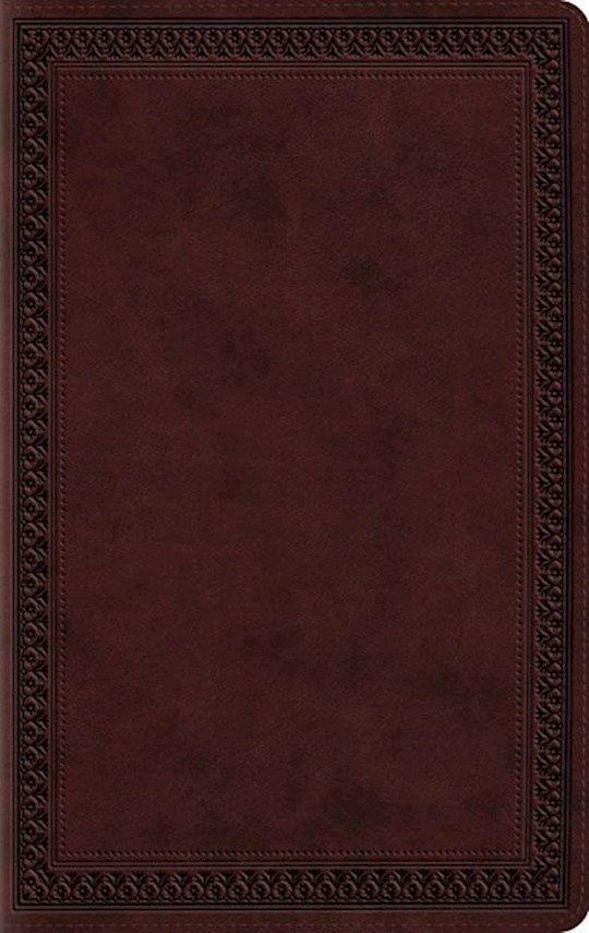 B-ESV- LARGE PRINT VALUE THINLINE- MAHOGANY