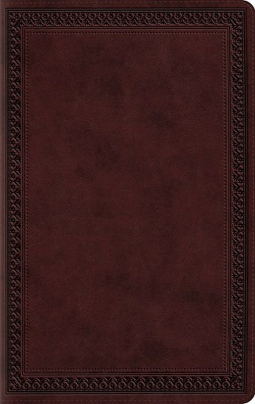 B-ESV- LARGE PRINT VALUE THINLINE- MAHOGANY