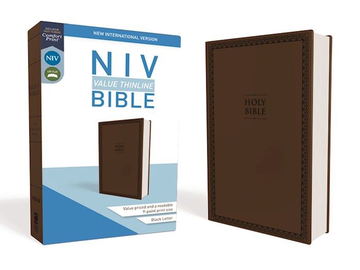 B-NIV- VALUE THINLINE BIBLE, IMITATION LEATHER, BROWN