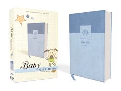 B-NIV-BABY GIFT BIBLE, BLUE, LEATHERSOFT