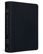 B-ESV- MEN'S STUDY BIBLE GENUINE LEATHER BLACK
