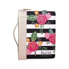 BIBLE COVER- XXL- BLACK &amp; WHITE FLOWER
