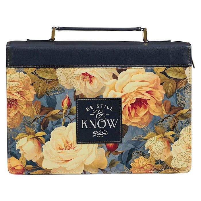 BI COVER-LG-  FASHION NAVY BE STILL PS. 46:10