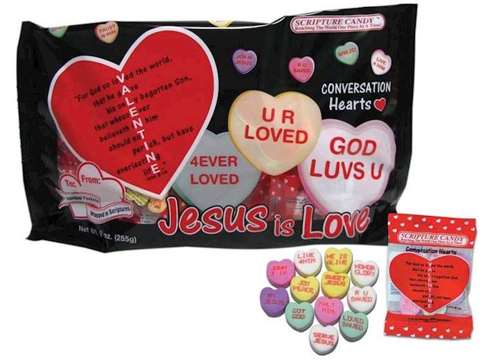 CANDY- JESUS IS LOVE- CONVERSATION HEARTS, CANDY