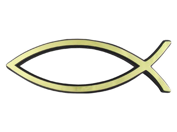 AUTO EMBLEM FISH GOLD