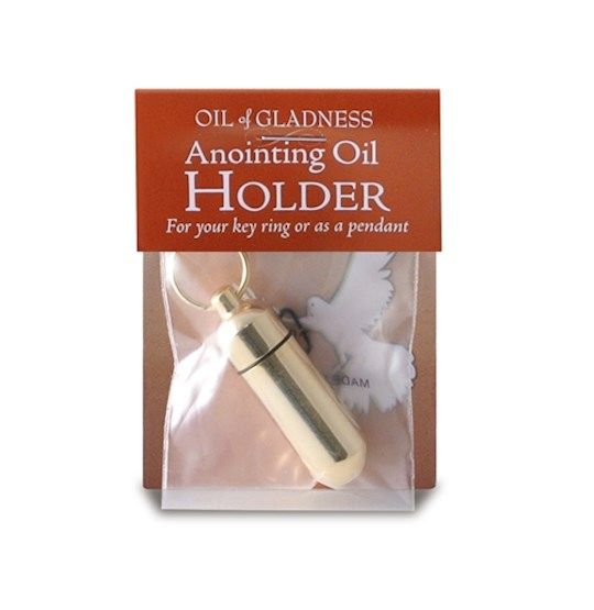ANOINTING OIL- KEYRING HOLDER - GOLDTONE