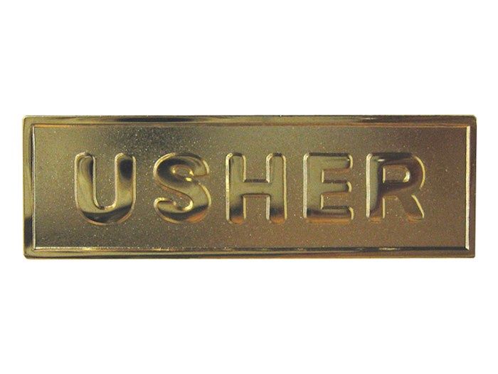USHER BADGE- PIN BACK