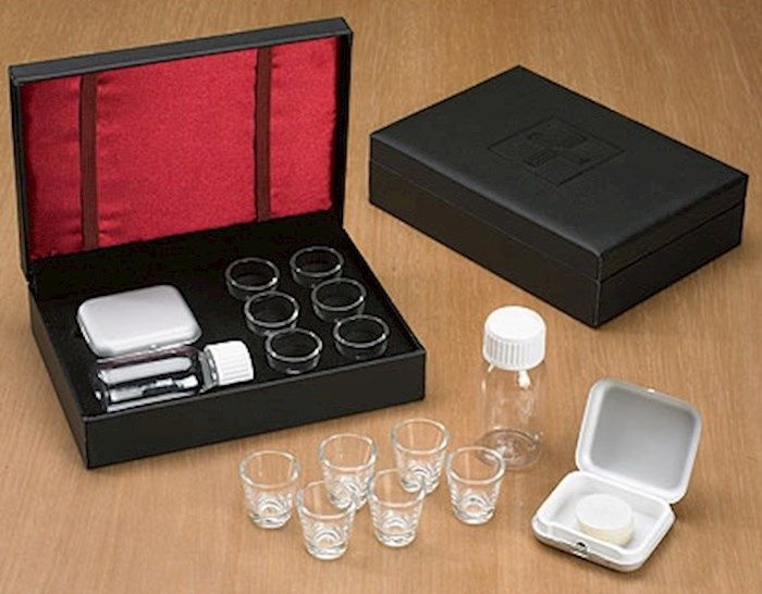 COMMUNION SET- PORTABLE- 6 CUP GLASS