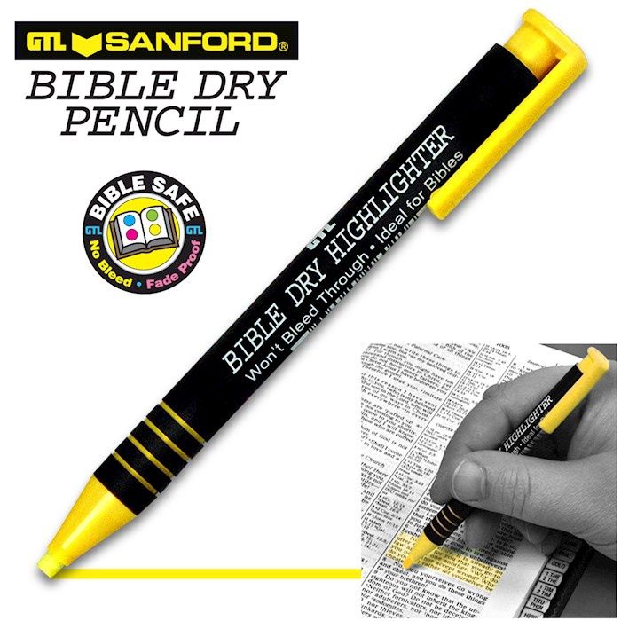 BIBLE HIGHLIGHTER DRY-YELLOW