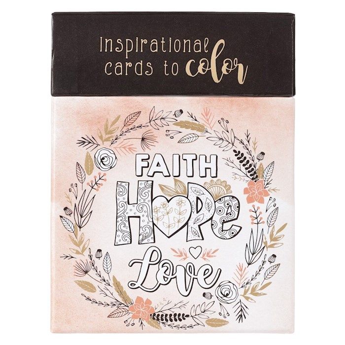 BJR- COLORING CARDS- FAITH HOPE LOVE