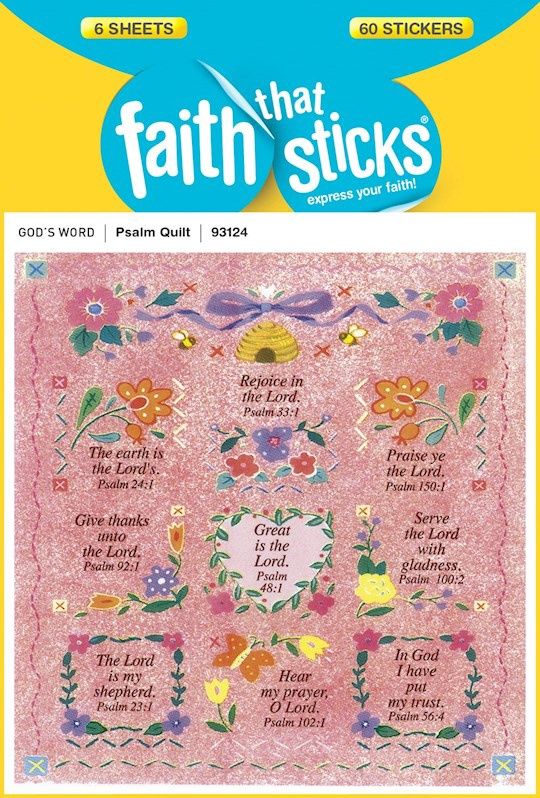 PSALM QUILT (6 PK) STICKERS