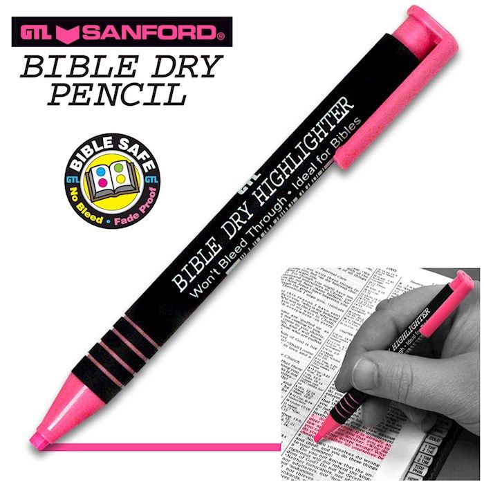 BIBLE HIGHLIGHTER DRY-PINK