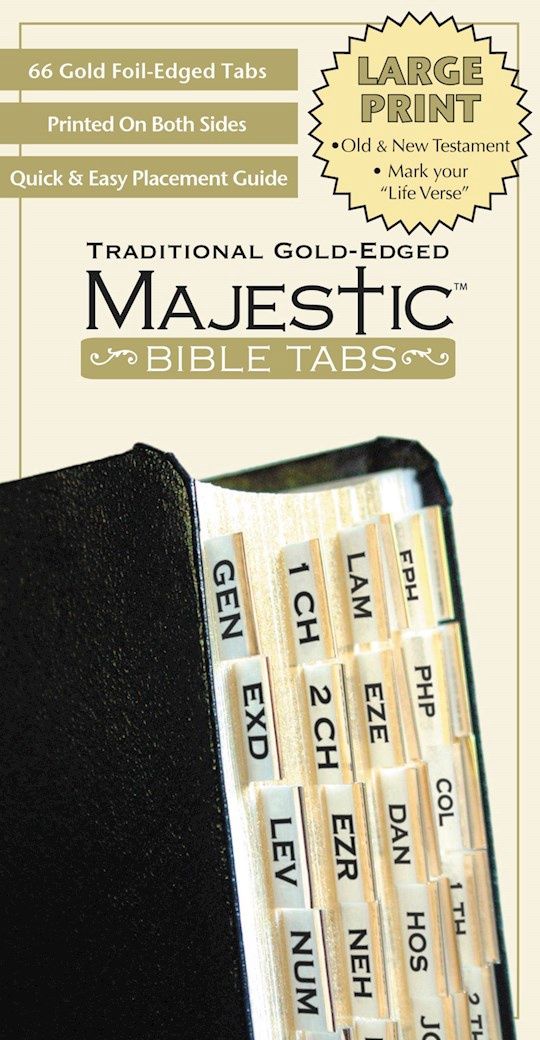 BIBLE TABS- MAJESTIC- GOLD FOIL, LARGE PRINT
