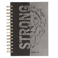 JOURNAL- BE STRONG, LION- LARGE WIRE BOUND