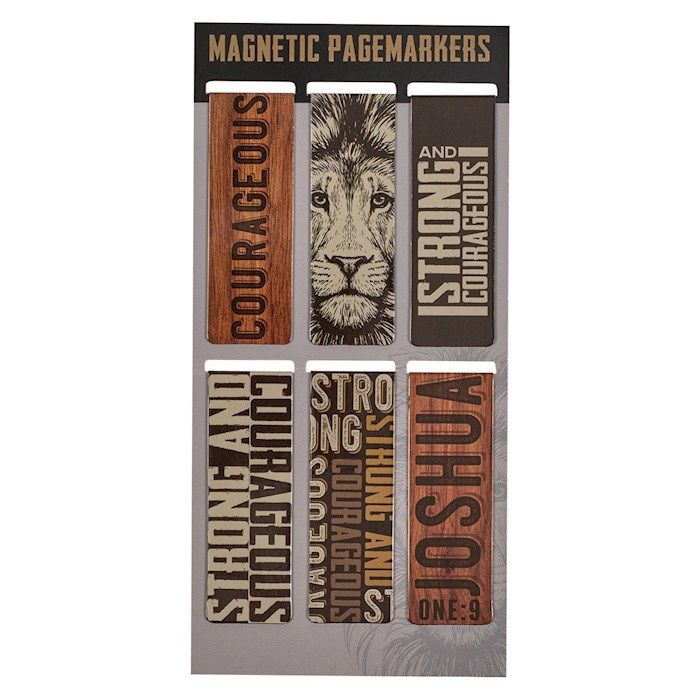 MAGNETIC BOOKMARK- BE STRONG- PAGEMARKER 6/SET