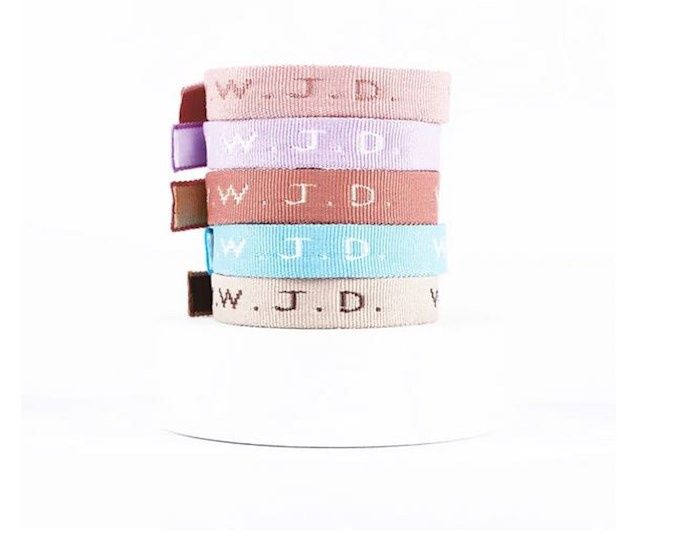 WWJD BRACELET- PASTEL COLORS