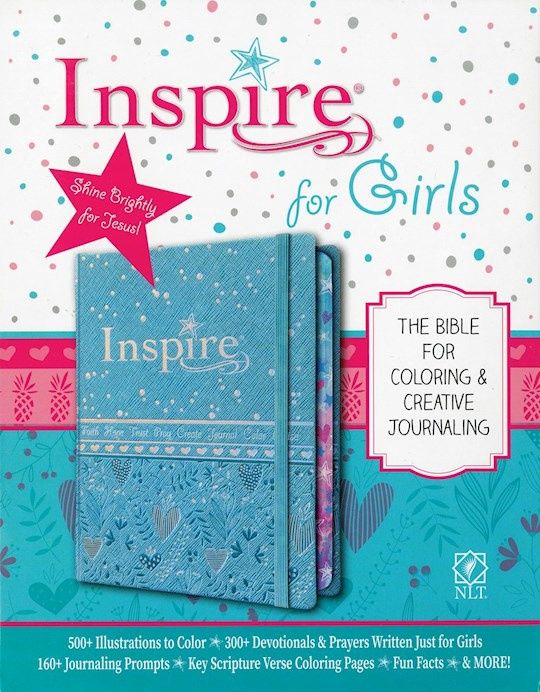 B-NLT- INSPIRE BIBLE FOR GIRLS- METALLIC BLUE