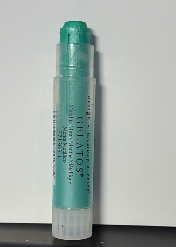 BJR- GELATOS- SINGLE- METALLIC MINT- ART CRAYON