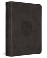 B-ESV- MEN'S STUDY BIBLE, CHARCOAL SHIELD, TRUTONE