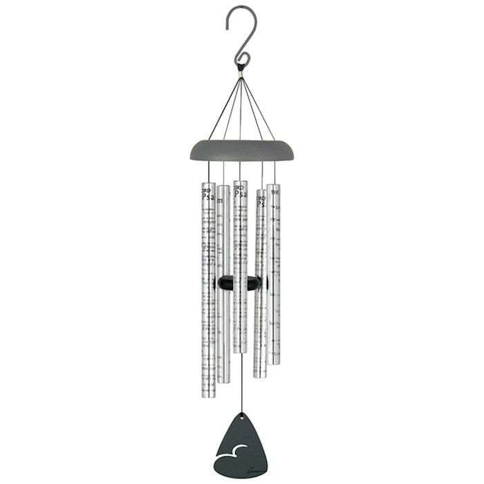 WIND CHIME- 23rd PSALM, SILVER/BROWN, 30"