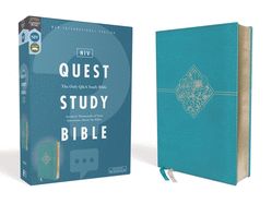 B-NIV- QUEST STUDY BIBLE, BLUE/TEAL, LEATHERSOFT