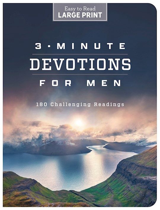 3-MINUTE DEVOTIONS FOR MEN- LARGE PRINT