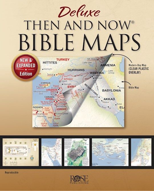DELUXE THEN &amp; NOW BIBLE MAPS BOOK, HARDCOVER WITH SPIRAL