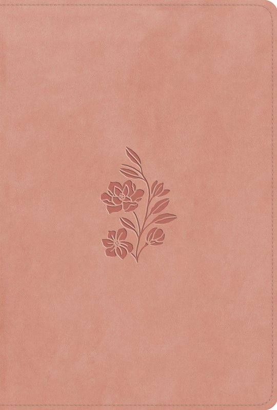 B-ESV- WOMEN'S STUDY BIBLE, BLUSH ROSE, FLORAL BLOOM TRUTONE