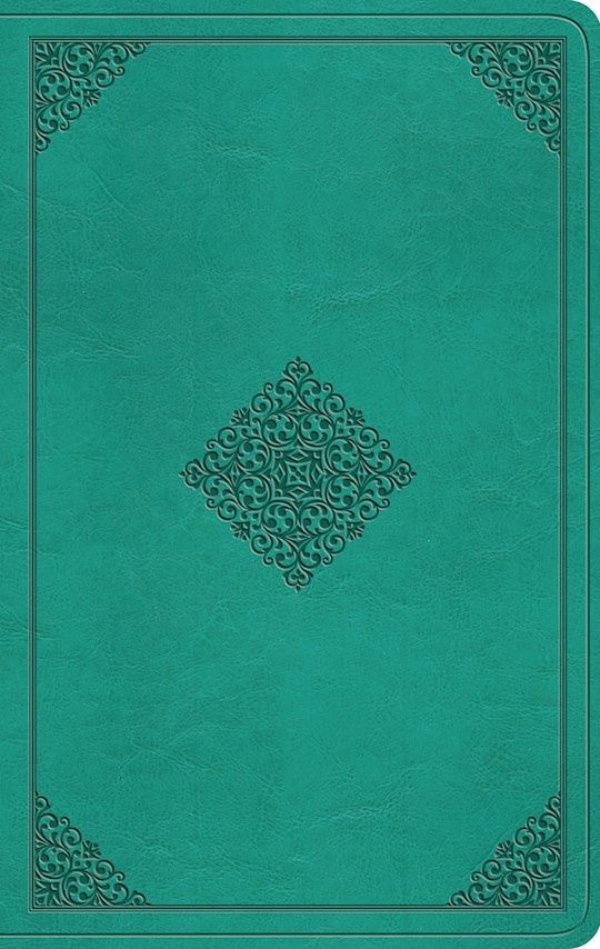B-ESV- THINLINE VALUE BIBLE, TEAL ORNAMENT DESIGN TRUTONE