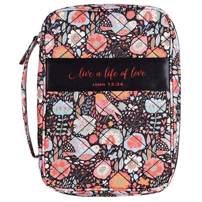 BIBLE COVER- XLG- LIVE A LIFE OF LOVE- QUILTED